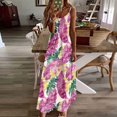 thumbnail image 2 of Uaswgudfs Women’s Sleeveless Round Neck Midi Dress - Abstract Pattern Summer Casual Sundress with Flowy Tank Design & Ankle-Length Silhouette, 2 of 5