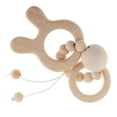 thumbnail image 2 of Grado Alimenticio De Silicona Bebé Mordedor De Dentición Juguetes Estilo 1-Conejo Macarena Pulsera de dentición de madera, 2 of 8