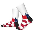 thumbnail image 2 of Vsdgher USA Canada Flag Unisex Crew Socks Lightweight Breathable Ventilation Ankle Socks, Mid-calf socks for Daily, 2 of 7