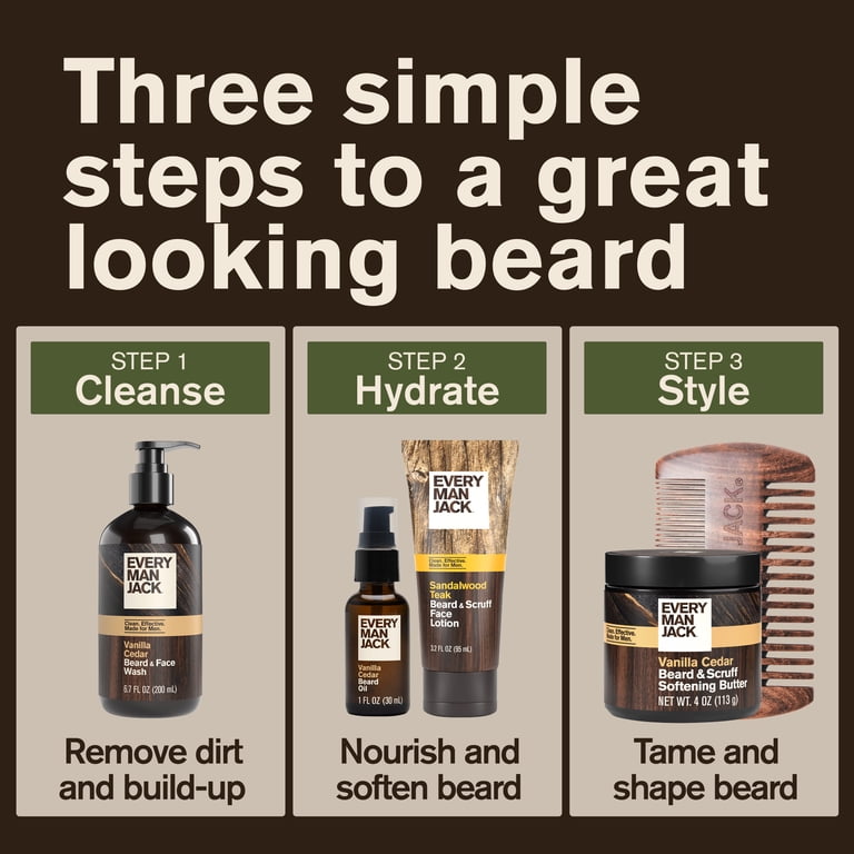 Every Man Jack Beard & Face Wash, Vanilla & Cedar, 6.7 fl oz photo 7