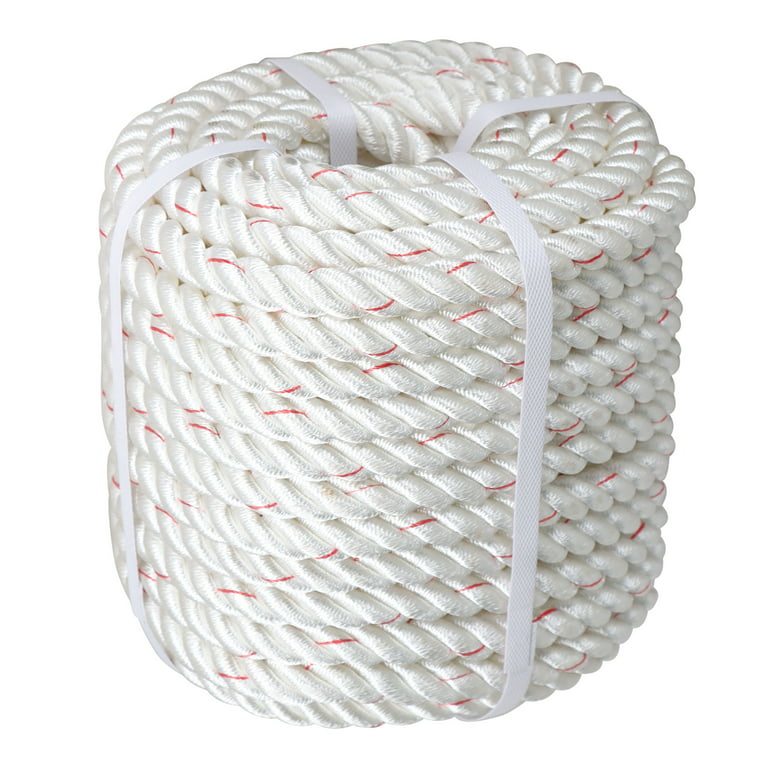 Lablt 3/4 inch Double Braided Polyester Rope, 100ft Arborist Bull Rope Lightweight Tree Rope High Strength Rigging Rope Heavy Duty Thick Rope for