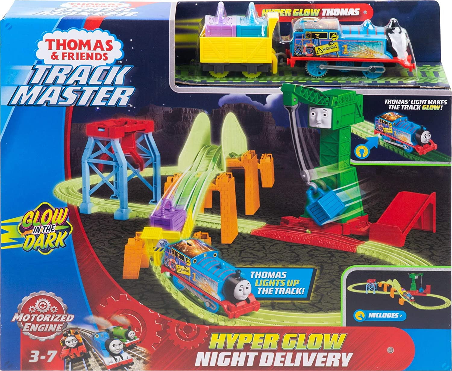 Thomas & Friends Track Master Motorised Hyper Glow Station Playset Birthday Gift 