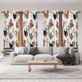 thumbnail image 6 of Farmhouse Rooster Kitchen Curtain for Berdoom Living Room Cafe 72 Inch Length, Country Watercolor Flowers Black Plaid Tiers Curtains Light Filtering Drapes Window Treatment 2 Panels 52"Wx72"L, 6 of 8