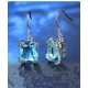 thumbnail image 4 of Pendientes de tuerca con piedra natal de corte princesa para orejas sensibles, joyería sencilla con gemas para mujer Rojo Verde, 4 of 4
