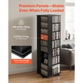 thumbnail image 3 of KFFKFF Media Storage Cabinet, CD Rack Tower, 34 Compartments Rotating Media Tower Rack for CDs, DVDs, Books and Game Discs, DVD Stand for Living Room, Black, 3 of 9