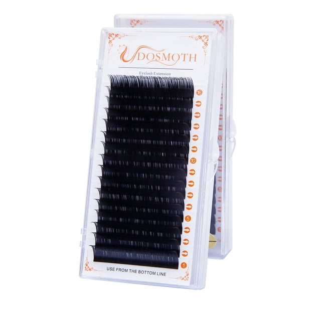 DOSMOTH 16 filas de espesor 0,03 a 0,20 pestañas de visón falso pestañas individuales extensión de pestañas suaves pestañas postizas Deng Xun unisex