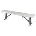 thumbnail image 6 of Folding Bench 4 Foot Plastic White Resin Lightweight Indoor Outdoor by Ontario Furniture, 4-Pack, 6 of 6