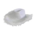 thumbnail image 2 of ziyahi Exquisite Craft And Fine Stitching Hat Stylish Brim Board Brim Polyester Stand Out Style Hat Cowboy Texture White, 2 of 5