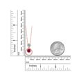 Gem Stone King 18K Yellow Gold Plated Silver Red Rhodolite Garnet E-F...