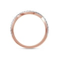 thumbnail image 4 of AFFY 0.25CT Round Moissanite Diamond Wedding Band Ring for Women 14K Rose Gold over Silver-5, 4 of 6