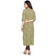 thumbnail image 2 of Rajnandini Women's Pure Cambric Cotton Kalamkari Floral Print Kurti (JOPLJPR69B-XL_Green_XL), 2 of 5