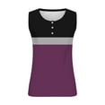 thumbnail image 4 of JGGSPWM Plus Size Tank Tops for Women Summer Sleeveless Henley Casual Button Down Tunics T Shirts Purple L, 4 of 5