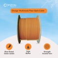 thumbnail image 2 of 6-Strand Fiber Indoor Distribution Fiber Optic Cable, Multimode 62.5/125 OM1, Orange, Riser Rated, UL-1666 Compliant, Low Attenuation, High Bandwidth for LAN, Gigabit Ethernet, Data Centers, 1000ft, 2 of 5