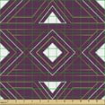 thumbnail image 2 of Ambesonne Abstract Fabric by the Yard Upholstery, Triangles Squares Geometry, 2 Yards, Dark Magenta and Camel, 2 of 5