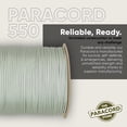 thumbnail image 3 of The Paracord Store Type III 550 cord for Active Outdoors, Heavy Duty Survival Cord for Fishing, Camping & More, Silver Grey, 3 of 7