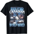 thumbnail image 1 of Funny Stupid Canadian Wolf Bird Meme - Camiseta a juego para hombres y mujeres, 1 of 2