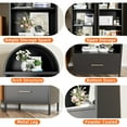 thumbnail image 4 of 73" Arched Storage Cabinet with Drawer, 2 Adjustable Metal Bookcase, Multi-Purpose Organizer for Kitchen/Pantry/Office, Assembly Required, Black, 4 of 7