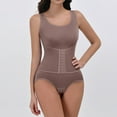 thumbnail image 2 of Women Shapewear Lift Triangle Bodysuit Jumpsuit Shapewear Tops for Women Nylon Camisoles for Women Womens plus Size Shape Wear Bustier Bodysuit Shape Bodysuit Seamless Comfort Camisole with Sleeves, 2 of 5