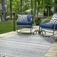 thumbnail image 2 of Linon Outdoor Washable Area Rug Collection, Ivory and Blue, 5' x 7', 2 of 8
