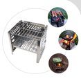 thumbnail image 3 of Raindrops Collapsible Grill Barbecue Grill Silver Stainless Steel 1 Set 7.5x7.3in, 3 of 8