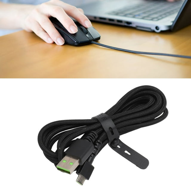 USB Charging Cable for Naga Pro Mouse, 5.9ft USB Braided Mouse Charging Cable Replacement for Naga Pro, for V2 Pro, for Basilisk Mouse and More