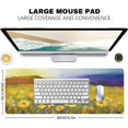 thumbnail image 2 of Oil Painting of Sunset Landscape with Golden Daisy Field Mouse Pad Large Mouse Mat XL Desk Mat Extended Mouse Mat Non-Slip Laptop Computer Keyboard Mouse Pad for Office & Home 31.5x11.8 Inch, 2 of 5