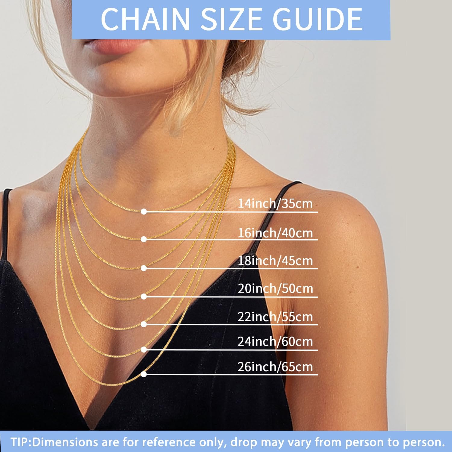 14-26 Inch Italian Pro 1.3MM 24K Gold Professionally Plated 925 Sterling Silver Box Chain Necklace for Women, Thin Women's Chain Necklaces[q876]