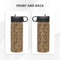 thumbnail image 3 of Easygdp Leopard Print Brown 18oz Sports Insulated Kettle With Straw Insulated Water Bottle For Running Hiking Cycling Climbing Man'S Womens Sports Water Bottle, 3 of 8