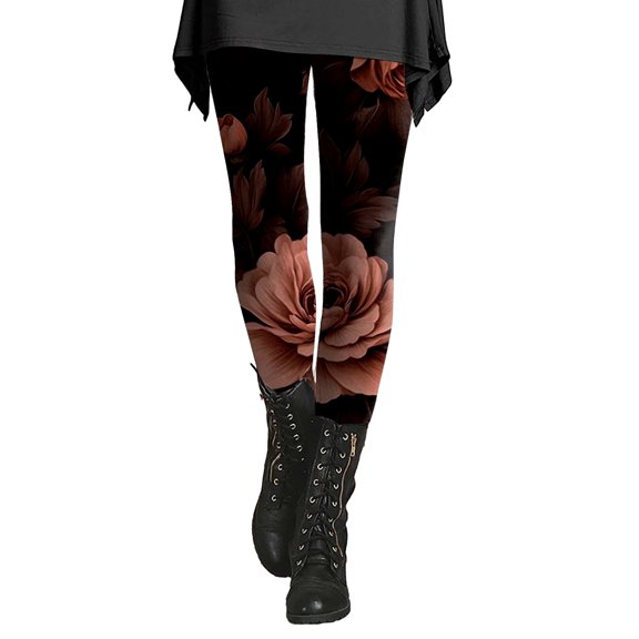 Gkeoshab Yoga Pants Women Milk Silk Grinding Printed Pants for Women Slimming Ethnic Style Base Layer Trousers A L