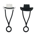 thumbnail image 2 of 2Pcs Straw Toppers, Straw Covers, Silicone Straw Covers Cap Compatible with Stanley Cup 30 40 oz, Cute Funny Tumbler Straw Topper Accessories for Man & Woman Gift, Black+White, 2 of 7