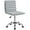 Light Grey, variant on LKUPM Mid Back Vanity Chair for Makeup Room, Low Back PU Leather Swivel Computer Desk, Task and Office Chair Retro with Armless Ribbed (White)