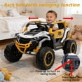thumbnail image 3 of Juuar 12V Kids' Electric Vehicles with Remote Control, 2 Seater Ride on Truck Car with Lights & Music, Up to 3.7 MPH, 390W Fun UTV Toys for Boys Girls Age 3 4 5 6 Years Old, White, 3 of 10
