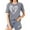 Gray, variant on Giftesty Blouses for Women Dressy Casual Women's Baseball Sport Printed T-shirt with Round Neck and Short Sleeved Top