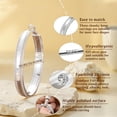 thumbnail image 5 of YOUNGYUE Sterling Silver Hoop Earrings for Women, Hypoallergenic Thick Silver Hoops, Cubic Zirconia, 50mm, 5 of 6