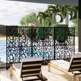 thumbnail image 2 of Black Bird Design Metal Privacy Screen - 72"H x 45.3"W Freestanding Divider for Indoor/Outdoor Use - Balcony, Patio, Garden Room Partition, 2 of 6