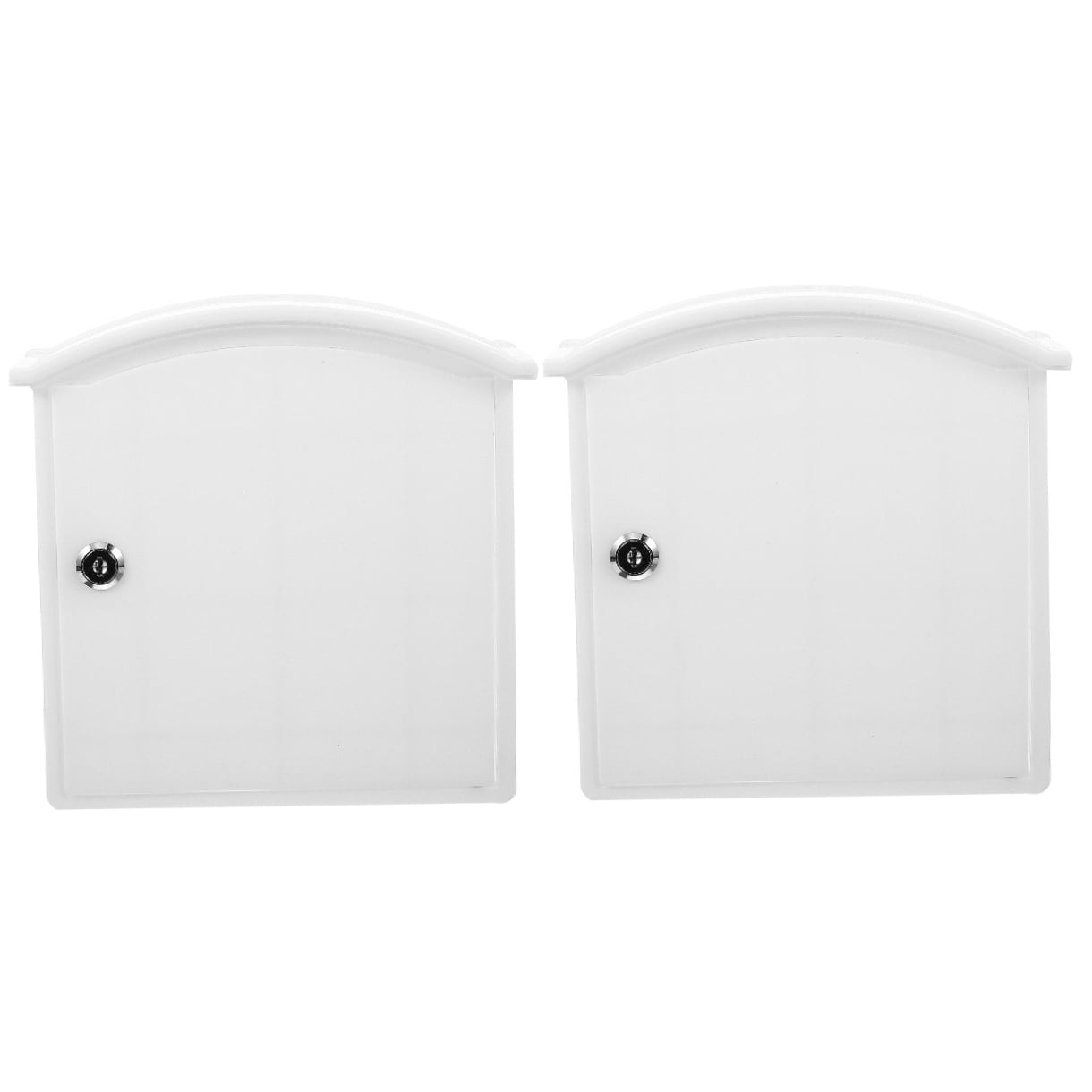Hemoton 2-Pack Lockable Plastic Box with Key, Wall-Mountable Home Hanging Storage Case