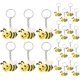 thumbnail image 2 of 24 Uds. Colgante de abeja de dibujos animados bonito llavero de abeja colgante creativo llavero bolsas colgante, 2 of 2