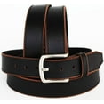 thumbnail image 3 of 57-58  Handmade Heavy Duty Men's Dress Casual Cow Leather Belt Black 2629RS, 3 of 4