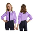 thumbnail image 1 of TiaoBug Kids Girls Sparkly Sequins Ruffled Short Coat - Birthday Party Wear Lavender 4, 1 of 6