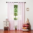 thumbnail image 1 of Quality Home Crushed Voil Sheer Grommet Top Curtain Pair, 1 of 3