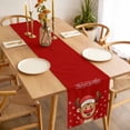 thumbnail image 3 of Merry Christmas Table Runner - 36 Inch Long, Kitchen Dining Table Runner Dresser Scarves, Red Winter Xmas Cartoon Deer Snowflake Farmhouse Decor for Coffee Tables Wedding Party Banquet, 3 of 8