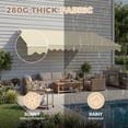 thumbnail image 5 of BaPiPro 12'x10' Manual Retractable Awning for Patio, Outdoor Sun Shade Waterproof Fabric Canopy with Crank Handle, UV Protection for Deck Balcony, Beige, 5 of 8