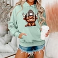 thumbnail image 2 of DHFJKG Hoodie Women Cow Print Cute Hooded Sweatshirt Fall Long Sleeve Drawstring Pullover Tops With Pocket, 2 of 5