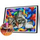 thumbnail image 2 of 5D DIY Diamante Pintura Gato Completo Taladro Redondo Pared Animal Imagen Decoraciones Tmvgtek decoración de arte en el hogar, 2 of 9