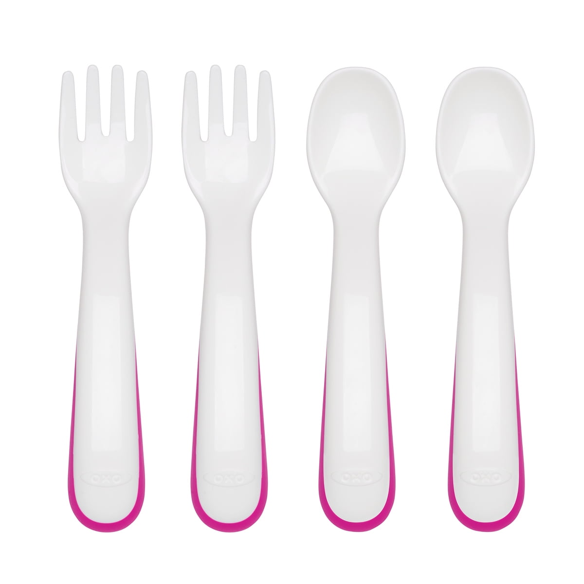 OXO Tot Plastic Fork & Spoon Multipack, Pink