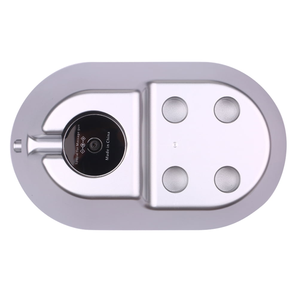 Htovila Fascia Gun Universal Base Rechargeable Base for Fascia Instrument Massage Head Fascia Gun Storage Base Silver