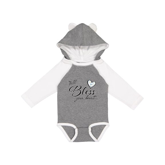 Inktastic Well Bless your Heart with Calico Print Boys or Girls Long Sleeve Baby Bodysuit