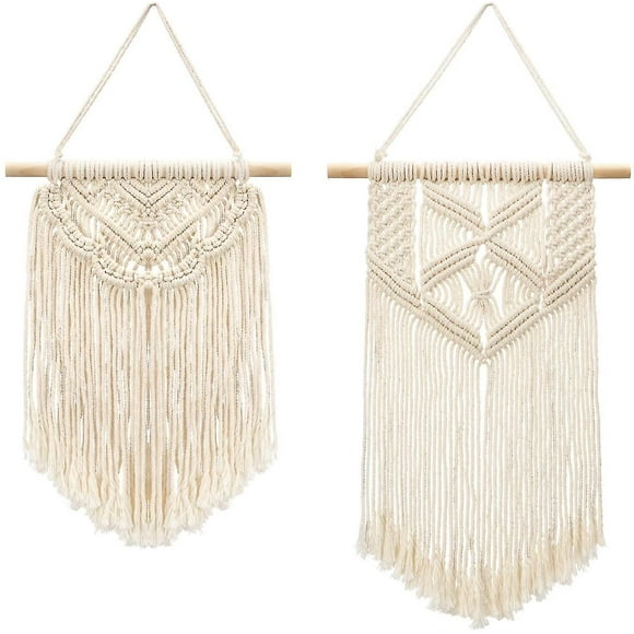 Small Macrame Wall Hanging Decor Boho Chic Bohemian Woven Home Decor
