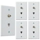 thumbnail image 1 of Placa de pared Newhouse Hardware Combo para teléfono y vídeo, color blanco, 1 of 8