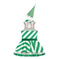 thumbnail image 4 of YiZYiF Girls Sleeveless Feather Mesh Splice Ballet Tutu Leotard Christmas Figure Skating Dance Dress Green 14, 4 of 7